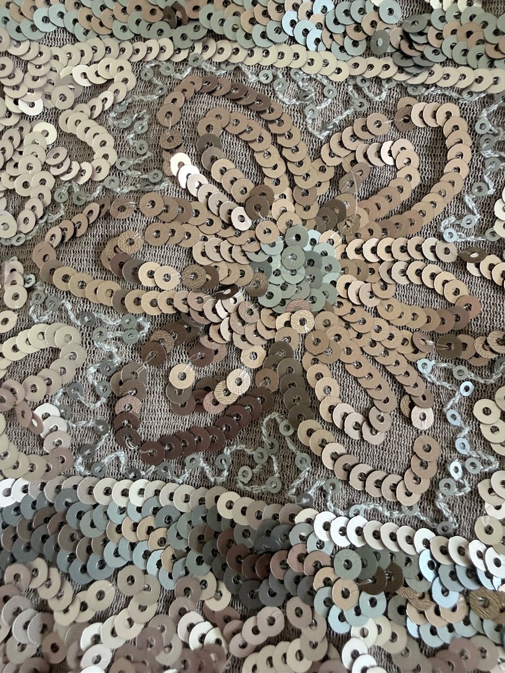 Chelsea & Violet Brown and Gold Floral Sequin Mini Skirt NWOT - Picture 4 of 8